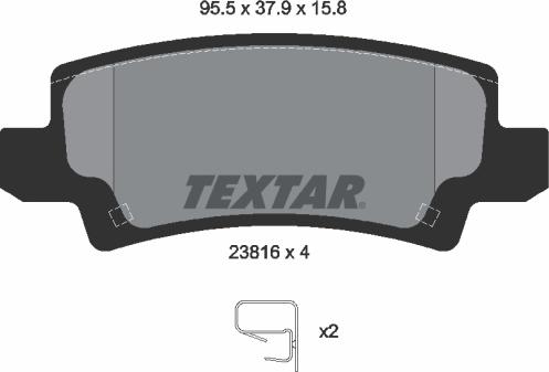 Textar 2381601 - Brake Pad Set, disc brake onlydrive.pro