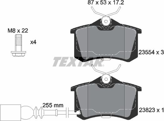 Textar 2382301 - Brake Pad Set, disc brake onlydrive.pro