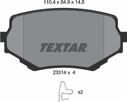 Textar 2331401 - Brake Pad Set, disc brake onlydrive.pro