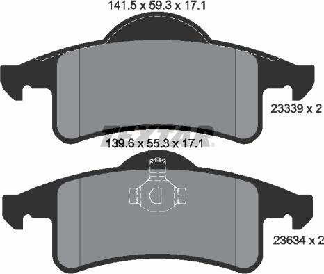 Textar 2333901 - Brake Pad Set, disc brake onlydrive.pro