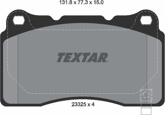 Textar 2332501 - Brake Pad Set, disc brake onlydrive.pro