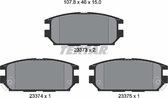 Textar 2337301 - Brake Pad Set, disc brake onlydrive.pro