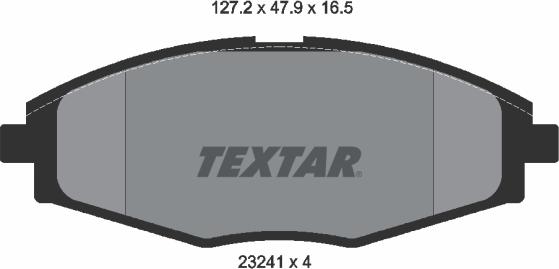 Textar 2324102 - Brake Pad Set, disc brake onlydrive.pro