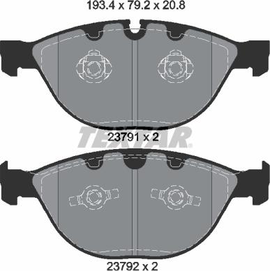 Textar 2379101 - Brake Pad Set, disc brake onlydrive.pro