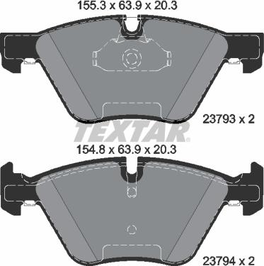 Textar 2379301 - Brake Pad Set, disc brake onlydrive.pro