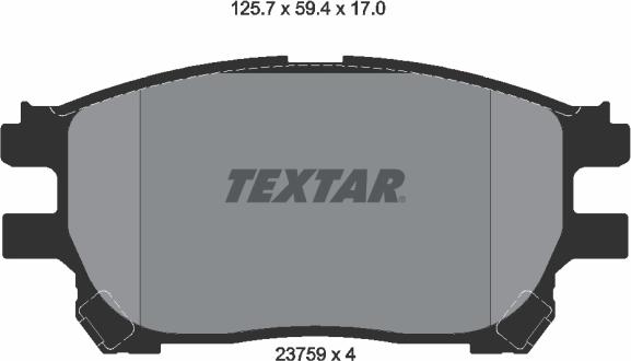 Textar 2375901 - Brake Pad Set, disc brake onlydrive.pro