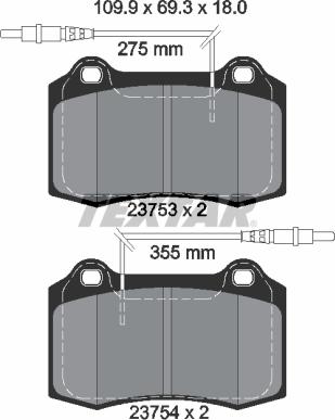 Textar 2375301 - Brake Pad Set, disc brake onlydrive.pro
