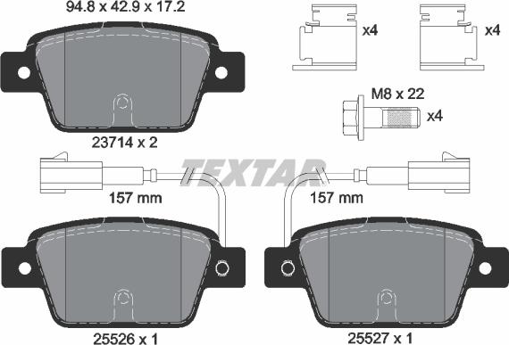 Textar 2371403 - Brake Pad Set, disc brake onlydrive.pro