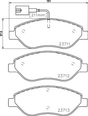 Textar 2371102 - Brake Pad Set, disc brake onlydrive.pro