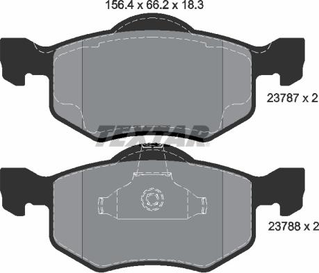 Textar 2378701 - Piduriklotsi komplekt,ketaspidur onlydrive.pro