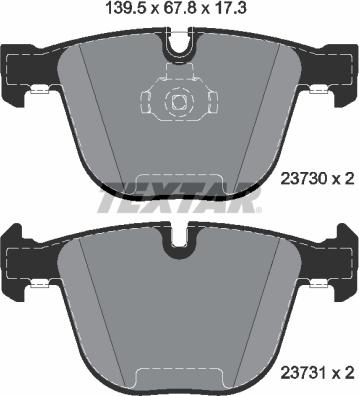 Textar 2373001 - Brake Pad Set, disc brake onlydrive.pro