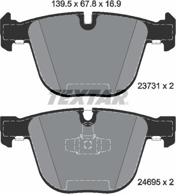 Textar 2373101 - Piduriklotsi komplekt,ketaspidur onlydrive.pro