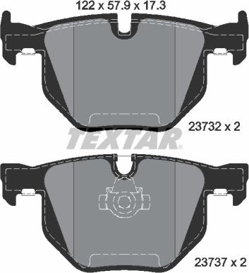 Textar 2373201 - Piduriklotsi komplekt,ketaspidur onlydrive.pro