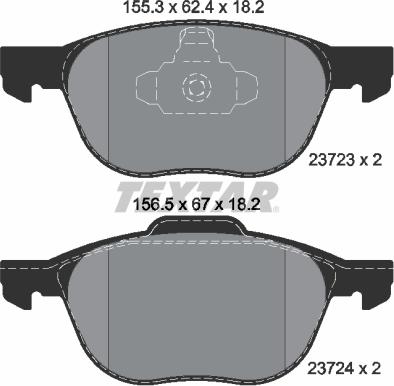 Textar 2372301 - Piduriklotsi komplekt,ketaspidur onlydrive.pro