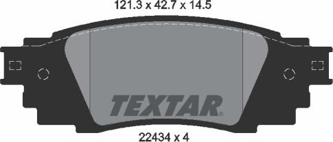 Textar 2243401 - Brake Pad Set, disc brake onlydrive.pro