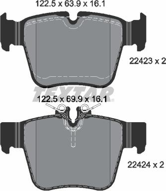 Textar 2242301 - Brake Pad Set, disc brake onlydrive.pro