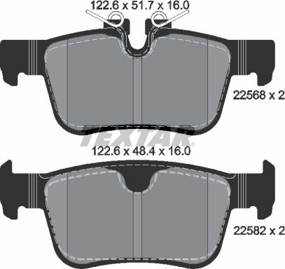 Textar 2256801 - Brake Pad Set, disc brake onlydrive.pro