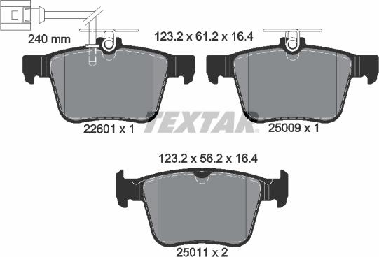 Textar 2260101 - Jarrupala, levyjarru onlydrive.pro