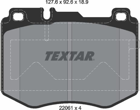 Textar 2206101 - Brake Pad Set, disc brake onlydrive.pro