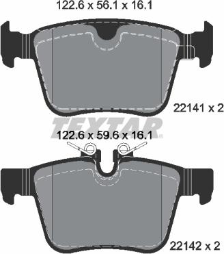 Textar 2214101 - Piduriklotsi komplekt,ketaspidur onlydrive.pro