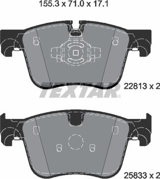 Textar 2281301 - Brake Pad Set, disc brake onlydrive.pro