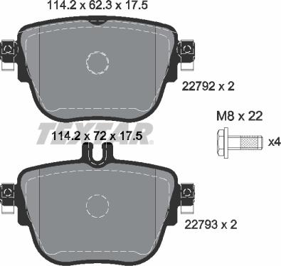 Textar 2279201 - Brake Pad Set, disc brake onlydrive.pro