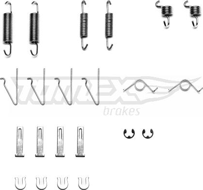 TOMEX brakes TX 40-40 - Accessory Kit, brake shoes onlydrive.pro