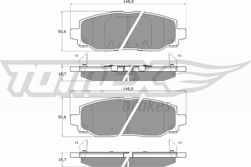 TOMEX brakes TX 60-04 - Тормозные колодки, дисковые, комплект onlydrive.pro