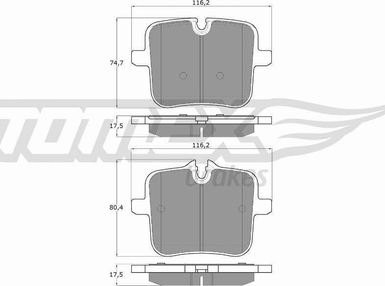 TOMEX brakes TX 60-07 - Brake Pad Set, disc brake onlydrive.pro