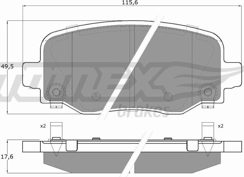 TOMEX brakes TX 60-12 - Brake Pad Set, disc brake onlydrive.pro