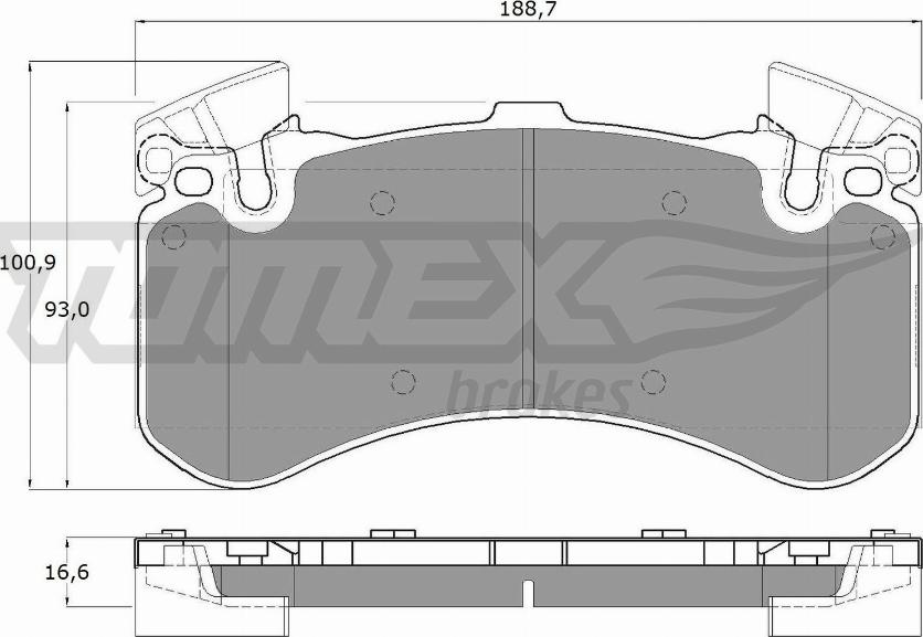 TOMEX brakes TX 19-44 - Bremžu uzliku kompl., Disku bremzes onlydrive.pro