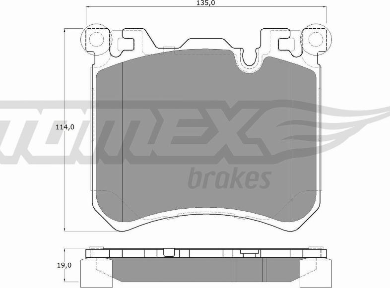 TOMEX brakes TX 19-46 - Piduriklotsi komplekt,ketaspidur onlydrive.pro