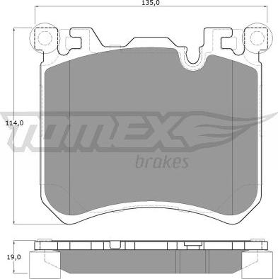 TOMEX brakes TX 19-46 - Piduriklotsi komplekt,ketaspidur onlydrive.pro