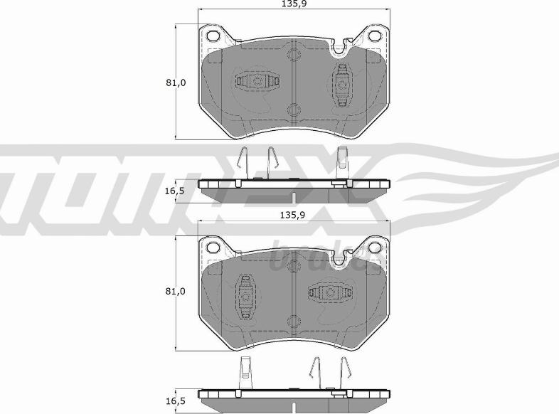 TOMEX brakes TX 19-431 - Brake Pad Set, disc brake onlydrive.pro