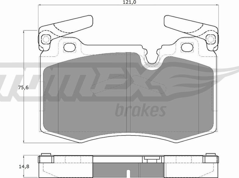 TOMEX brakes TX 19-47 - Piduriklotsi komplekt,ketaspidur onlydrive.pro