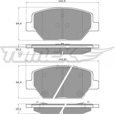 TOMEX brakes TX 19-10 - Brake Pad Set, disc brake onlydrive.pro