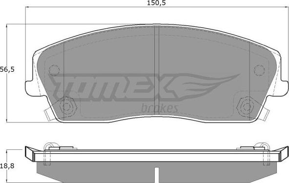 TOMEX brakes TX 19-18 - Brake Pad Set, disc brake onlydrive.pro