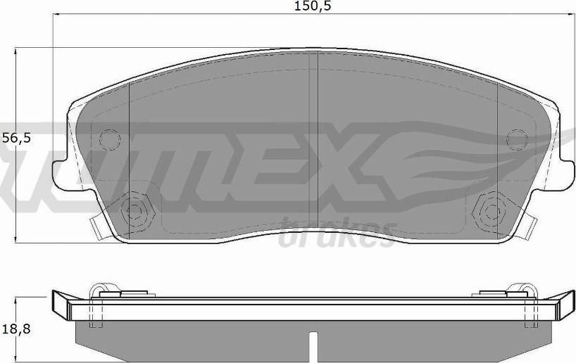 TOMEX brakes TX 19-18 - Тормозные колодки, дисковые, комплект onlydrive.pro