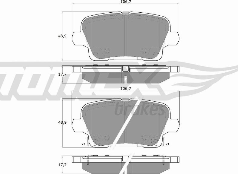 TOMEX brakes TX 19-12 - Brake Pad Set, disc brake onlydrive.pro