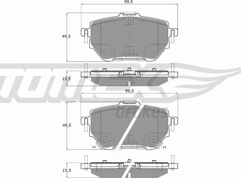 TOMEX brakes TX 19-84 - Brake Pad Set, disc brake onlydrive.pro