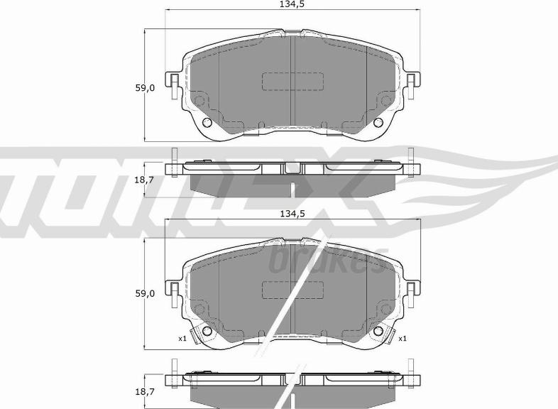 TOMEX brakes TX 19-82 - Brake Pad Set, disc brake onlydrive.pro