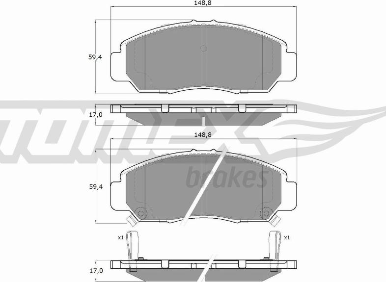 TOMEX brakes TX 19-32 - Тормозные колодки, дисковые, комплект onlydrive.pro