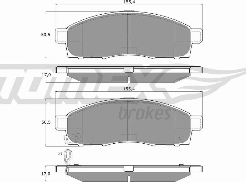 TOMEX brakes TX 19-37 - Stabdžių trinkelių rinkinys, diskinis stabdys onlydrive.pro