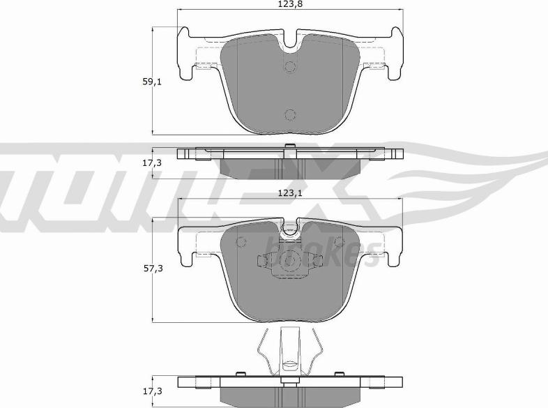 TOMEX brakes TX 19-29 - Stabdžių trinkelių rinkinys, diskinis stabdys onlydrive.pro