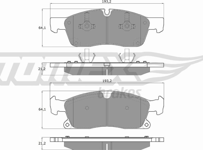 TOMEX brakes TX 19-28 - Тормозные колодки, дисковые, комплект onlydrive.pro