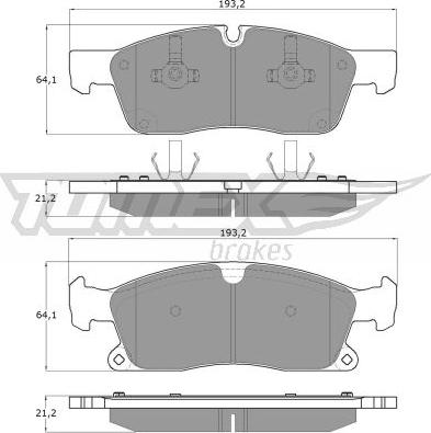 TOMEX brakes TX 19-28 - Тормозные колодки, дисковые, комплект onlydrive.pro