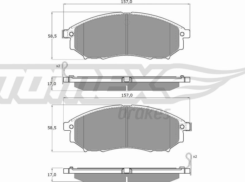 TOMEX brakes TX 19-27 - Тормозные колодки, дисковые, комплект onlydrive.pro