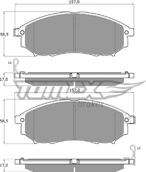 TOMEX brakes TX 19-27 - Тормозные колодки, дисковые, комплект onlydrive.pro