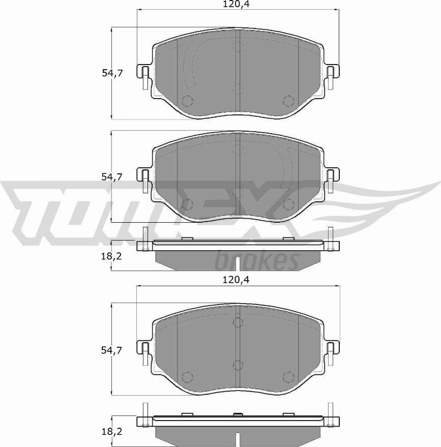 TOMEX brakes TX 19-76 - Brake Pad Set, disc brake onlydrive.pro