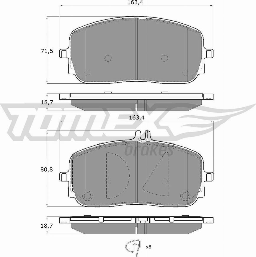 TOMEX brakes TX 19-71 - Brake Pad Set, disc brake onlydrive.pro